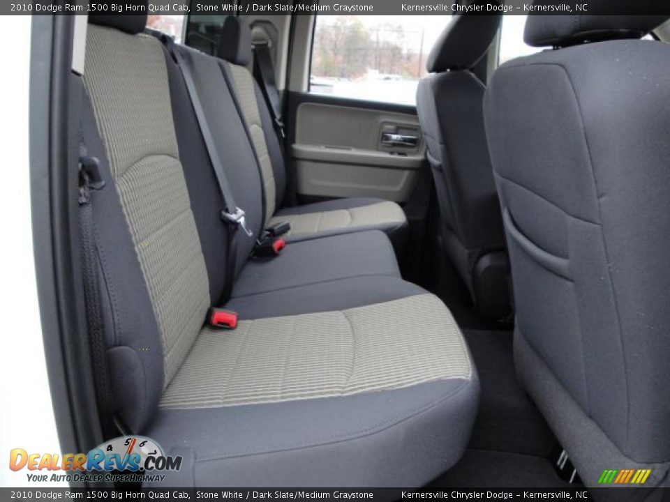 2010 Dodge Ram 1500 Big Horn Quad Cab Stone White / Dark Slate/Medium Graystone Photo #19