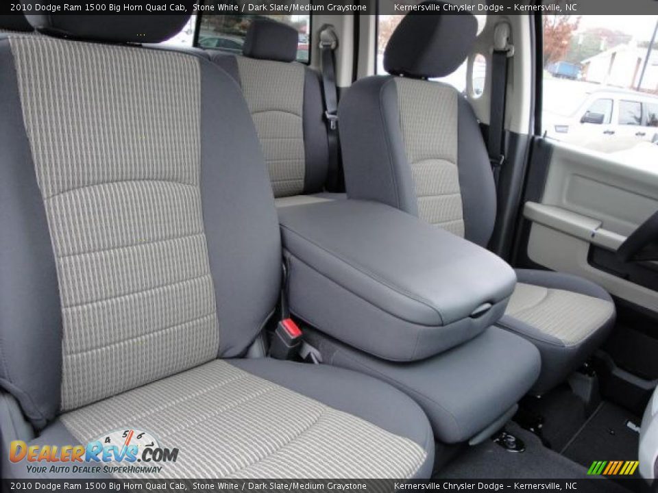 2010 Dodge Ram 1500 Big Horn Quad Cab Stone White / Dark Slate/Medium Graystone Photo #20