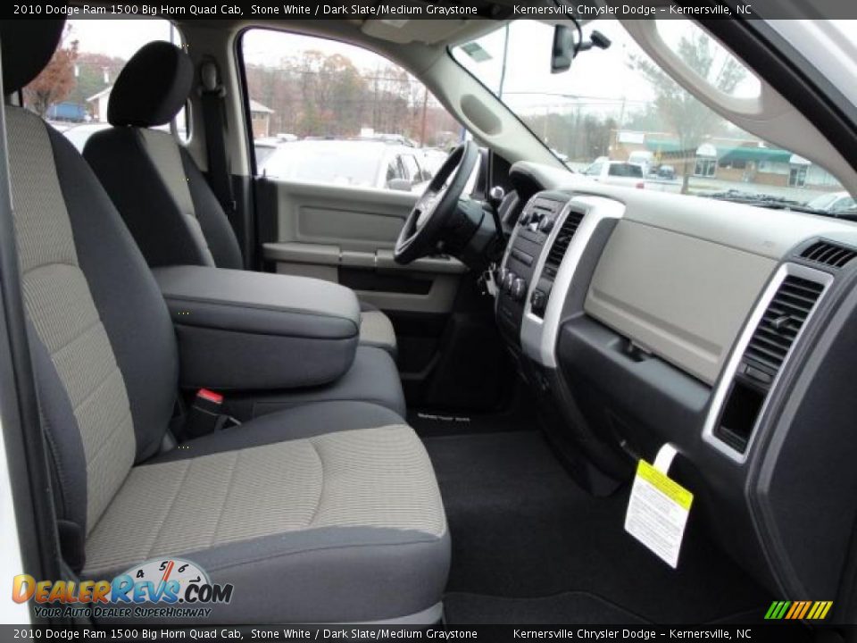 2010 Dodge Ram 1500 Big Horn Quad Cab Stone White / Dark Slate/Medium Graystone Photo #21