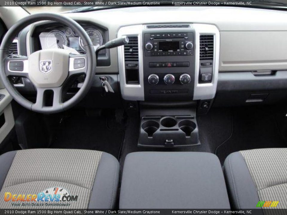 2010 Dodge Ram 1500 Big Horn Quad Cab Stone White / Dark Slate/Medium Graystone Photo #22