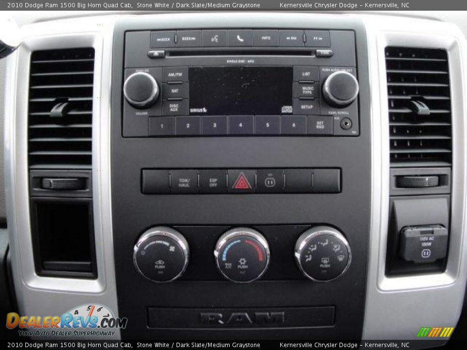 2010 Dodge Ram 1500 Big Horn Quad Cab Stone White / Dark Slate/Medium Graystone Photo #23