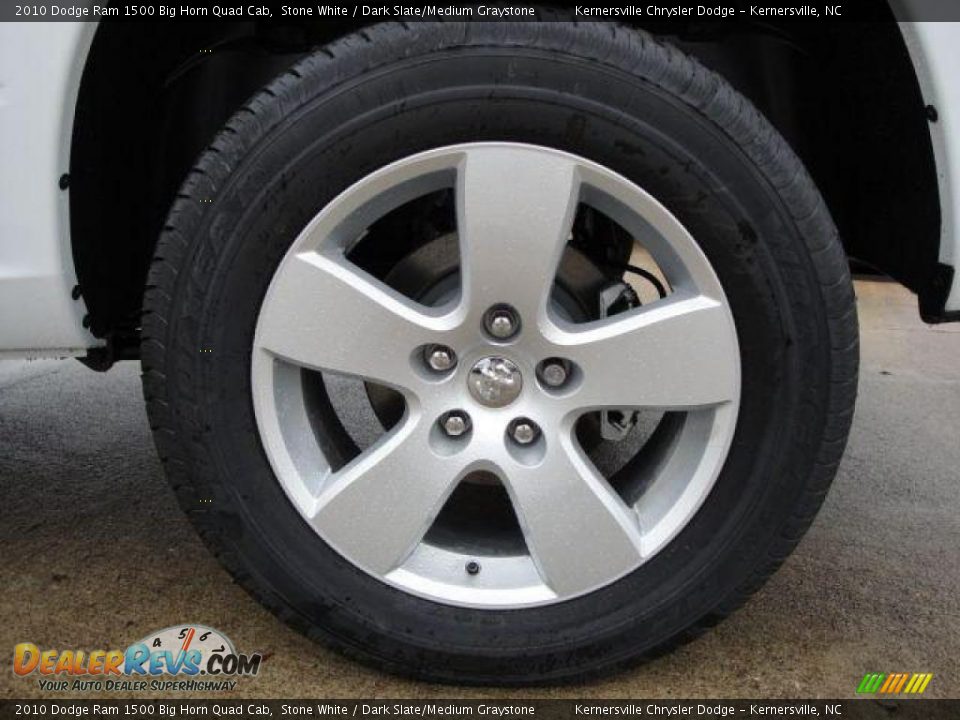 2010 Dodge Ram 1500 Big Horn Quad Cab Stone White / Dark Slate/Medium Graystone Photo #27