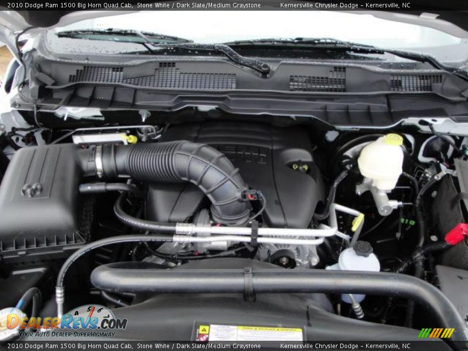 2010 Dodge Ram 1500 Big Horn Quad Cab Stone White / Dark Slate/Medium Graystone Photo #28
