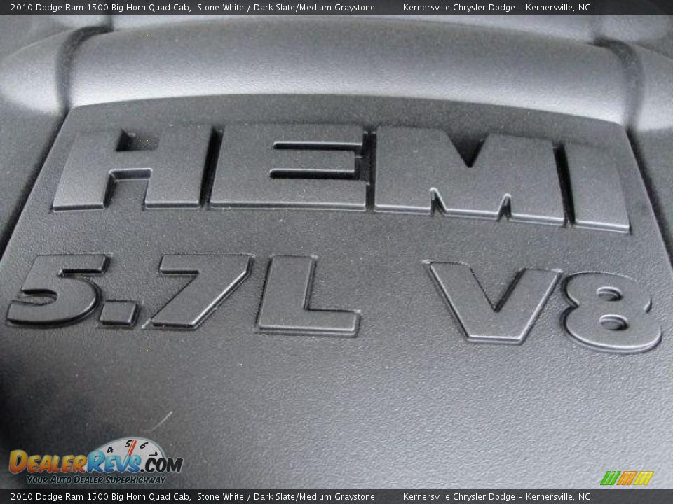2010 Dodge Ram 1500 Big Horn Quad Cab Stone White / Dark Slate/Medium Graystone Photo #29