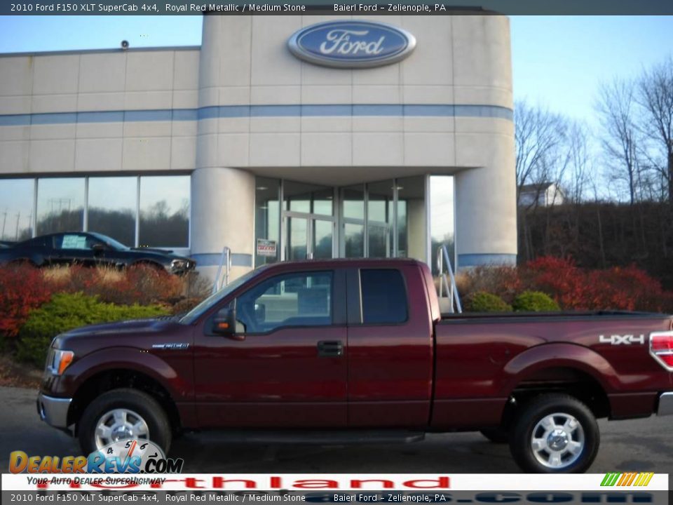 2010 Ford F150 XLT SuperCab 4x4 Royal Red Metallic / Medium Stone Photo #1