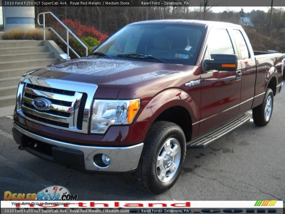 2010 Ford F150 XLT SuperCab 4x4 Royal Red Metallic / Medium Stone Photo #2