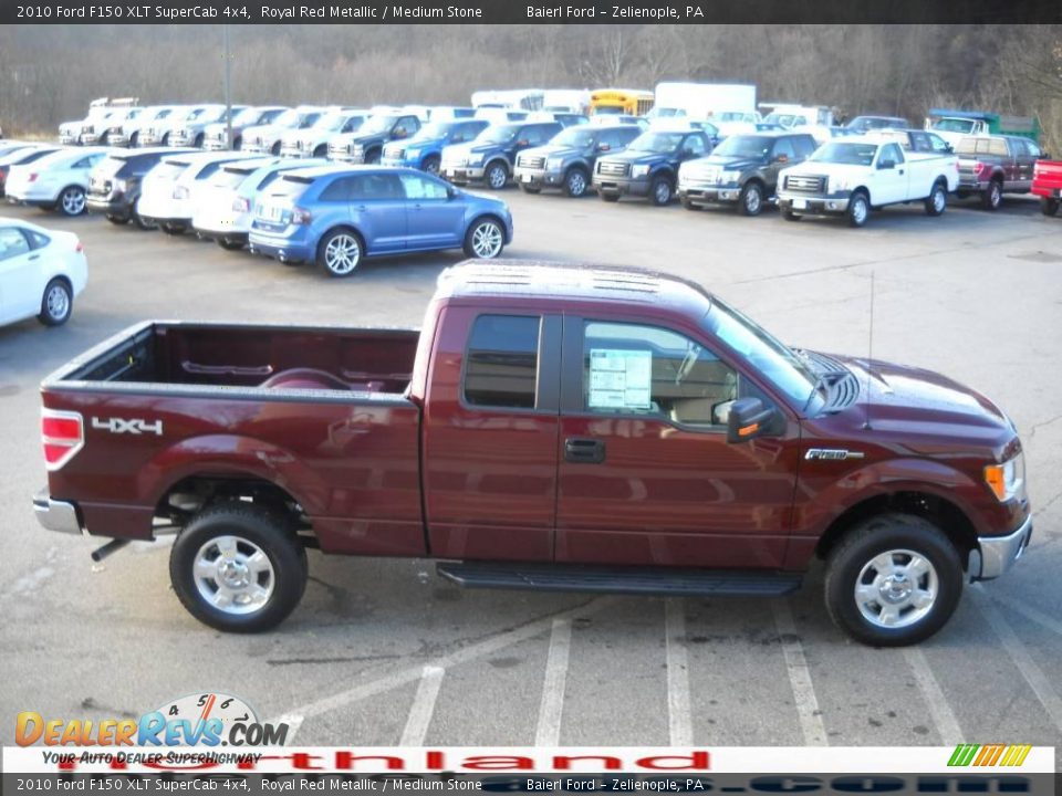 2010 Ford F150 XLT SuperCab 4x4 Royal Red Metallic / Medium Stone Photo #5