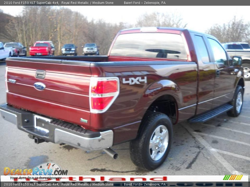2010 Ford F150 XLT SuperCab 4x4 Royal Red Metallic / Medium Stone Photo #6