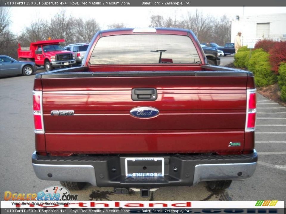 2010 Ford F150 XLT SuperCab 4x4 Royal Red Metallic / Medium Stone Photo #7