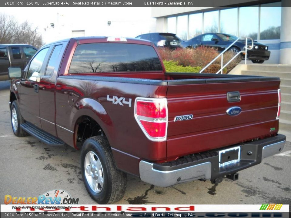 2010 Ford F150 XLT SuperCab 4x4 Royal Red Metallic / Medium Stone Photo #8