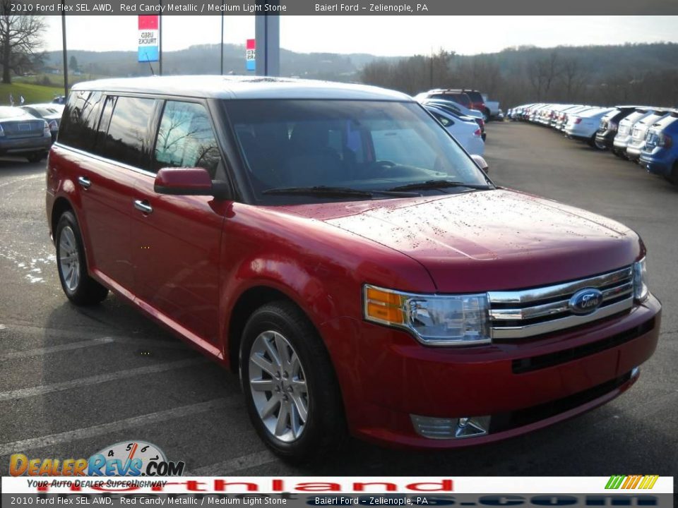 2010 Ford Flex SEL AWD Red Candy Metallic / Medium Light Stone Photo #4