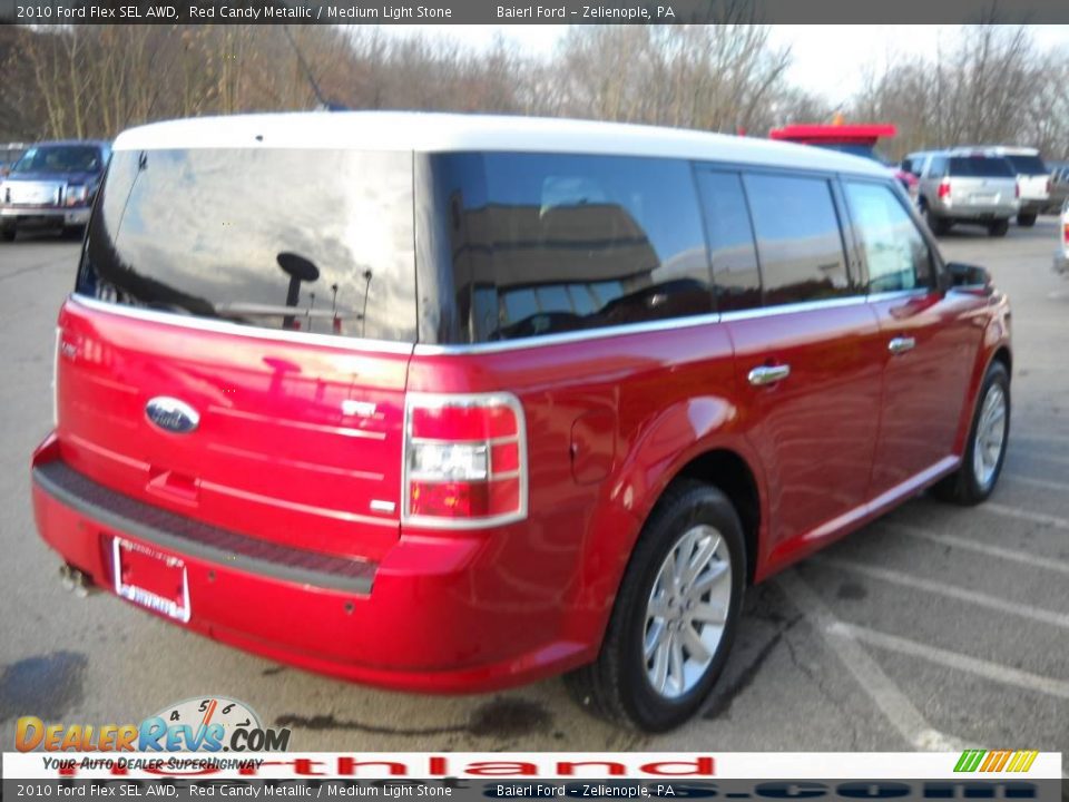 2010 Ford Flex SEL AWD Red Candy Metallic / Medium Light Stone Photo #6