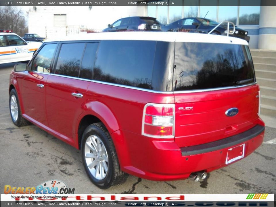2010 Ford Flex SEL AWD Red Candy Metallic / Medium Light Stone Photo #8