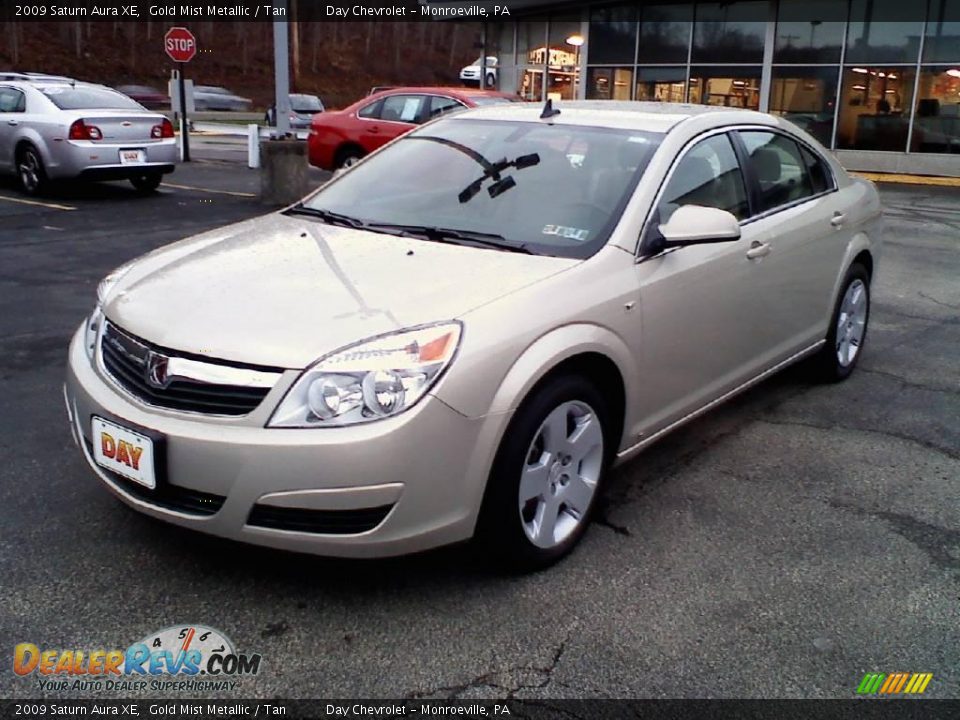 2009 Saturn Aura XE Gold Mist Metallic / Tan Photo #1