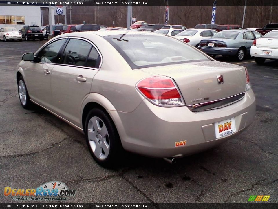 2009 Saturn Aura XE Gold Mist Metallic / Tan Photo #2