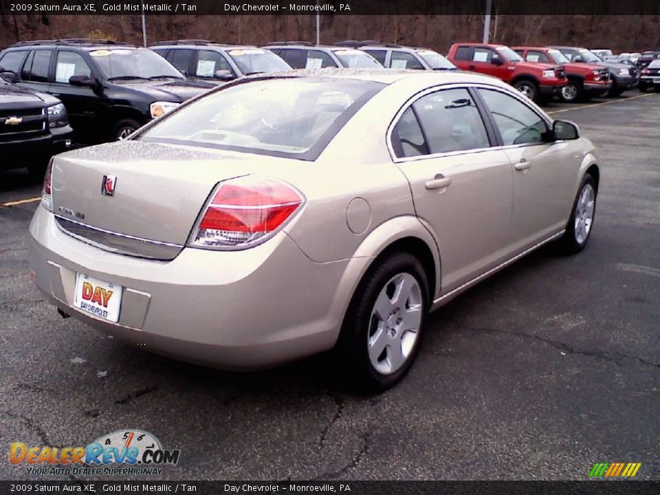 2009 Saturn Aura XE Gold Mist Metallic / Tan Photo #3