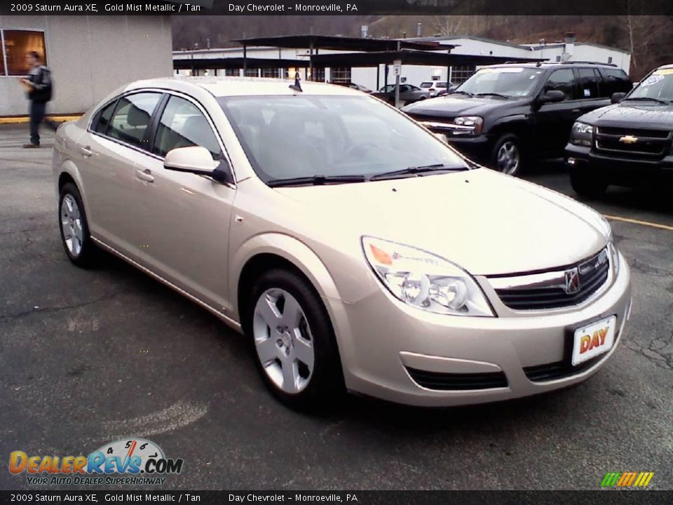 2009 Saturn Aura XE Gold Mist Metallic / Tan Photo #4