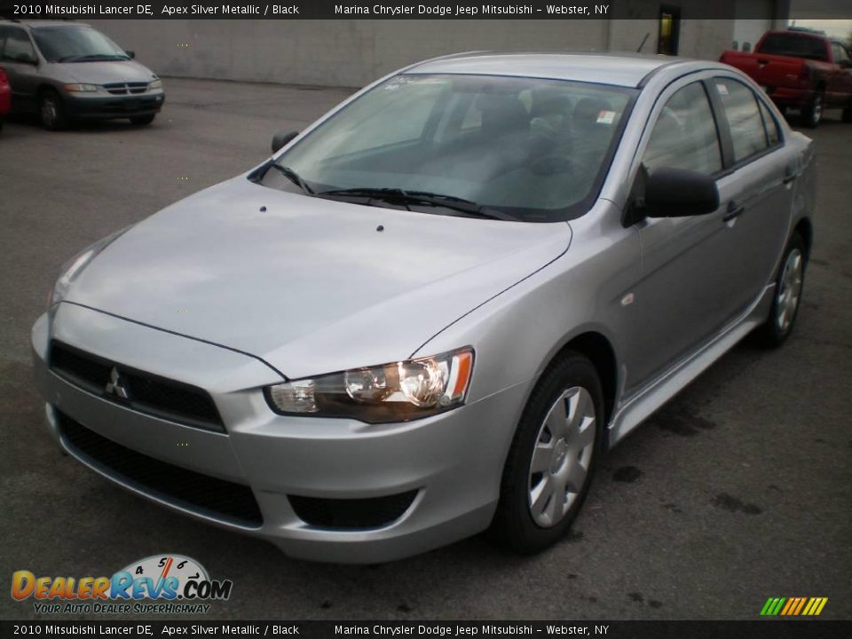 2010 Mitsubishi Lancer DE Apex Silver Metallic / Black Photo #1