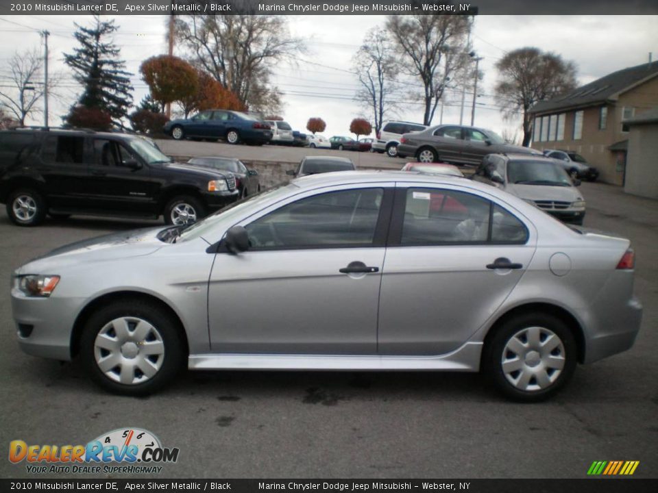2010 Mitsubishi Lancer DE Apex Silver Metallic / Black Photo #6