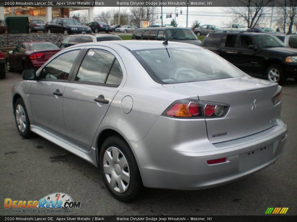 2010 Mitsubishi Lancer DE Apex Silver Metallic / Black Photo #7