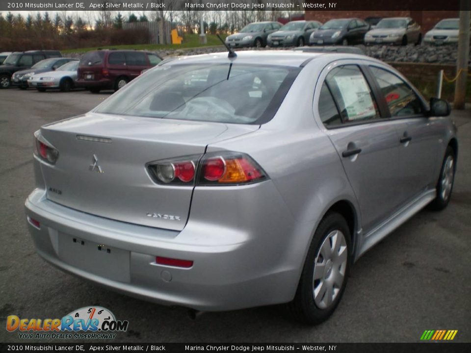 2010 Mitsubishi Lancer DE Apex Silver Metallic / Black Photo #9