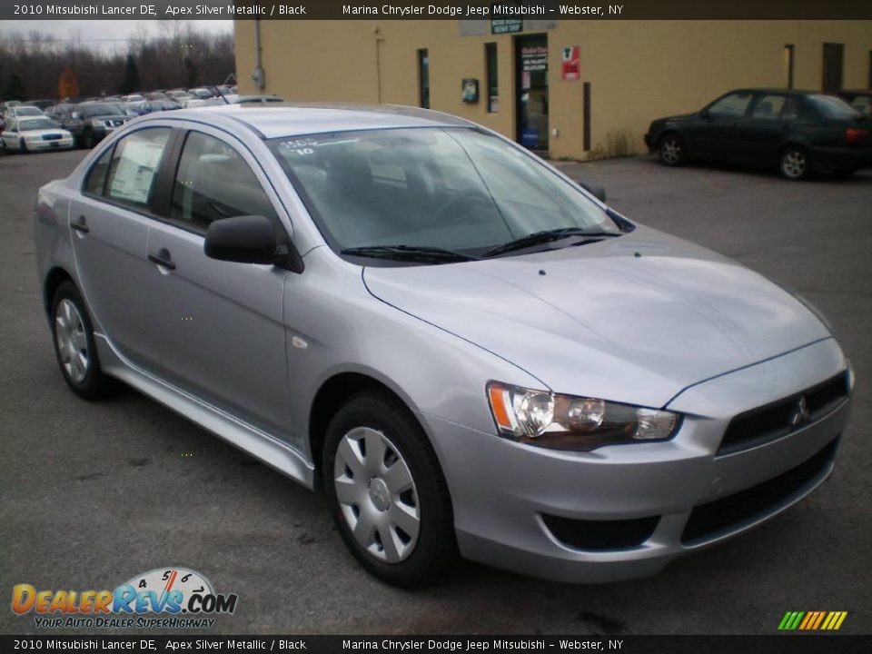 2010 Mitsubishi Lancer DE Apex Silver Metallic / Black Photo #11