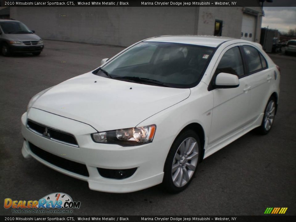 2010 Mitsubishi Lancer Sportback GTS Wicked White Metallic / Black Photo #1