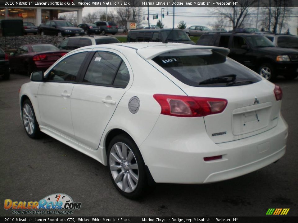 2010 Mitsubishi Lancer Sportback GTS Wicked White Metallic / Black Photo #8