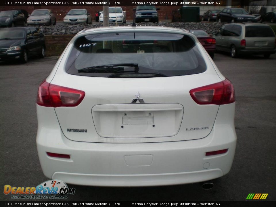 2010 Mitsubishi Lancer Sportback GTS Wicked White Metallic / Black Photo #9