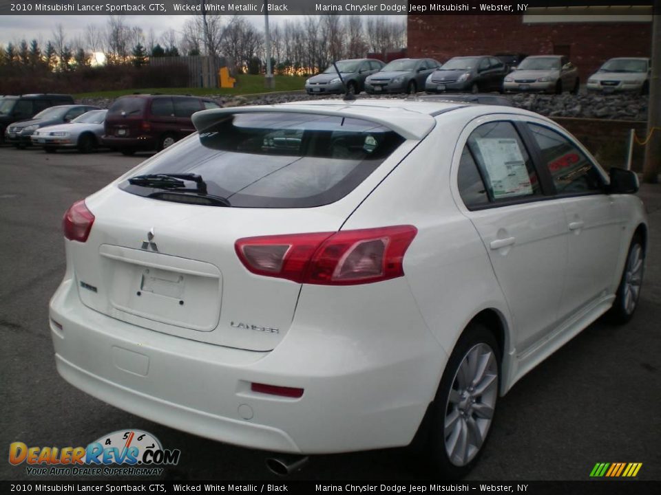 2010 Mitsubishi Lancer Sportback GTS Wicked White Metallic / Black Photo #10