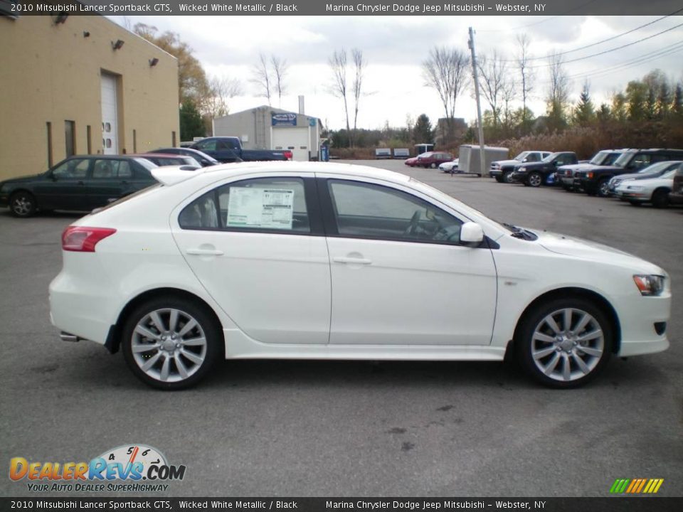 2010 Mitsubishi Lancer Sportback GTS Wicked White Metallic / Black Photo #11