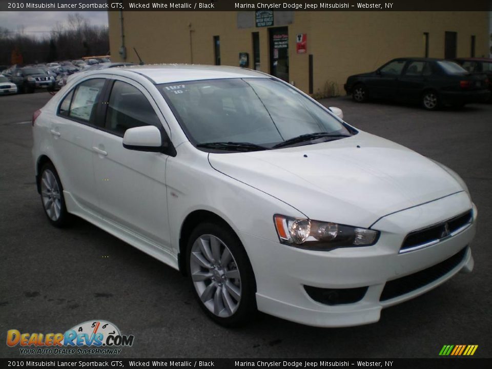 2010 Mitsubishi Lancer Sportback GTS Wicked White Metallic / Black Photo #12