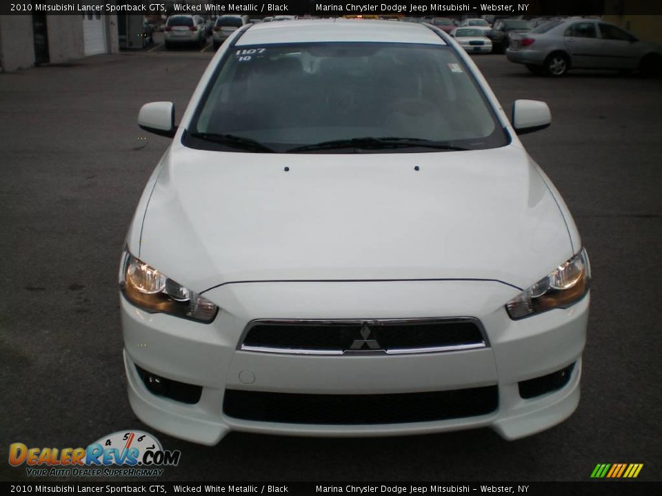 2010 Mitsubishi Lancer Sportback GTS Wicked White Metallic / Black Photo #13