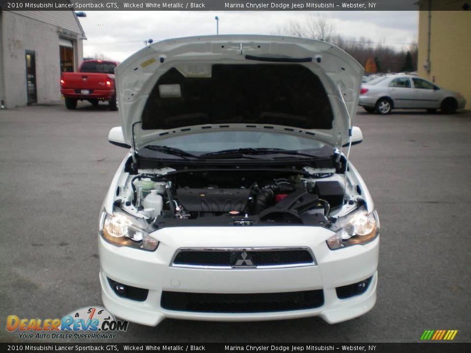 2010 Mitsubishi Lancer Sportback GTS Wicked White Metallic / Black Photo #14