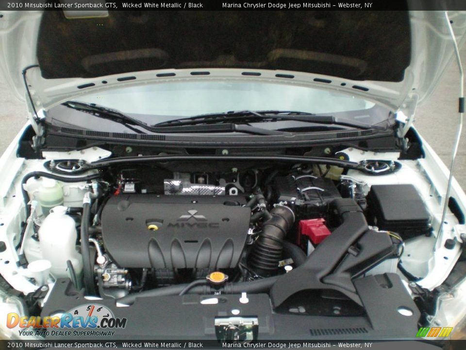 2010 Mitsubishi Lancer Sportback GTS Wicked White Metallic / Black Photo #15