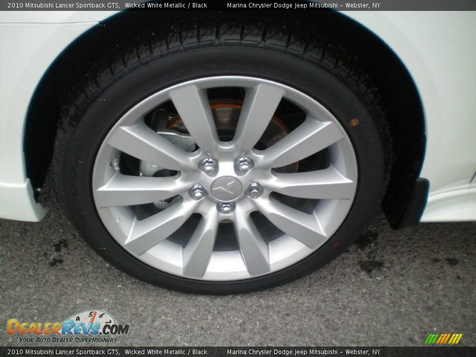 2010 Mitsubishi Lancer Sportback GTS Wicked White Metallic / Black Photo #24