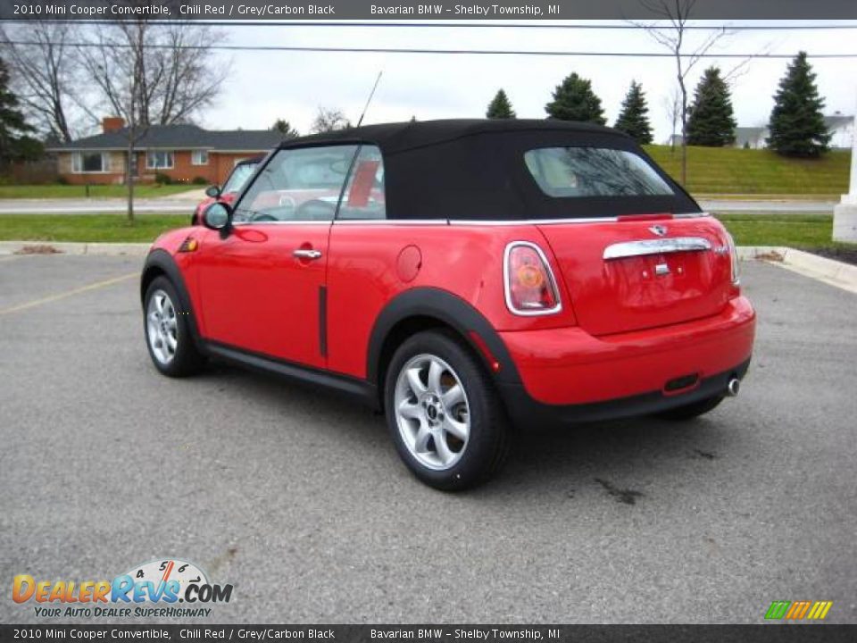 2010 Mini Cooper Convertible Chili Red / Grey/Carbon Black Photo #3