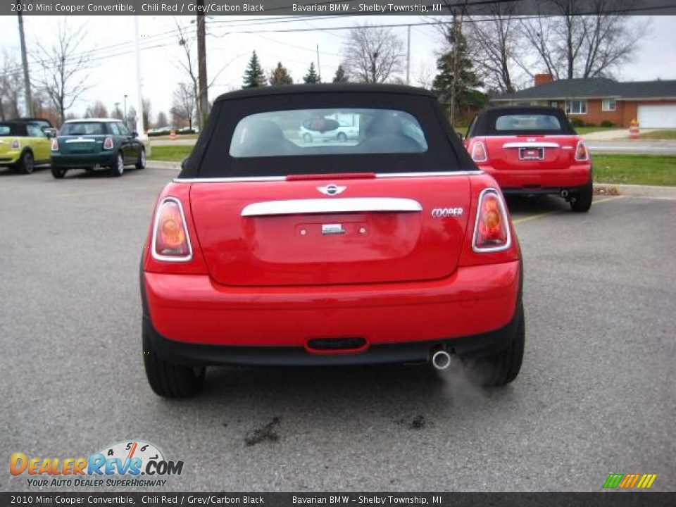2010 Mini Cooper Convertible Chili Red / Grey/Carbon Black Photo #4