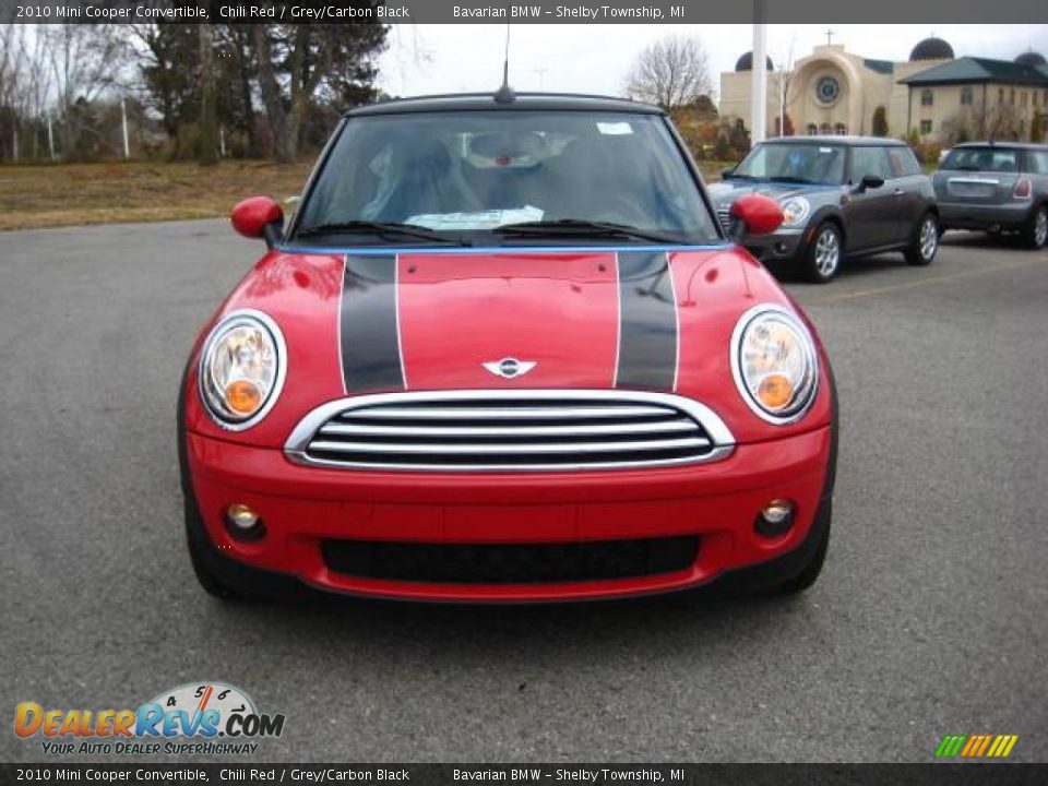 2010 Mini Cooper Convertible Chili Red / Grey/Carbon Black Photo #8