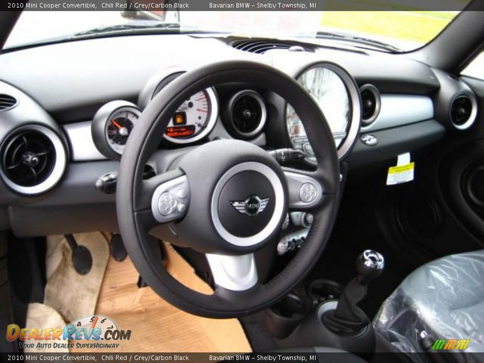 2010 Mini Cooper Convertible Chili Red / Grey/Carbon Black Photo #9