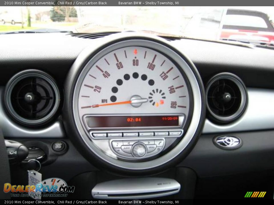 2010 Mini Cooper Convertible Chili Red / Grey/Carbon Black Photo #13