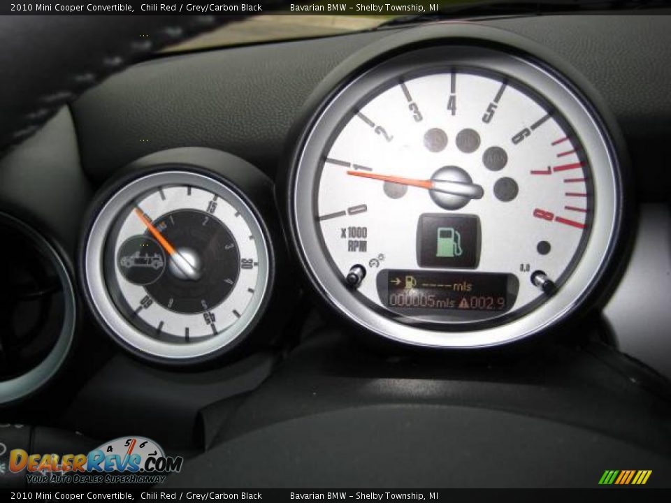 2010 Mini Cooper Convertible Chili Red / Grey/Carbon Black Photo #17