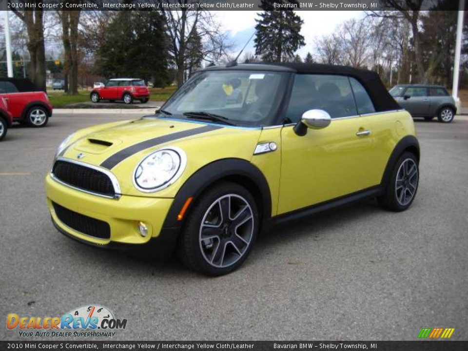2010 Mini Cooper S Convertible Interchange Yellow / Interchange Yellow Cloth/Leather Photo #1