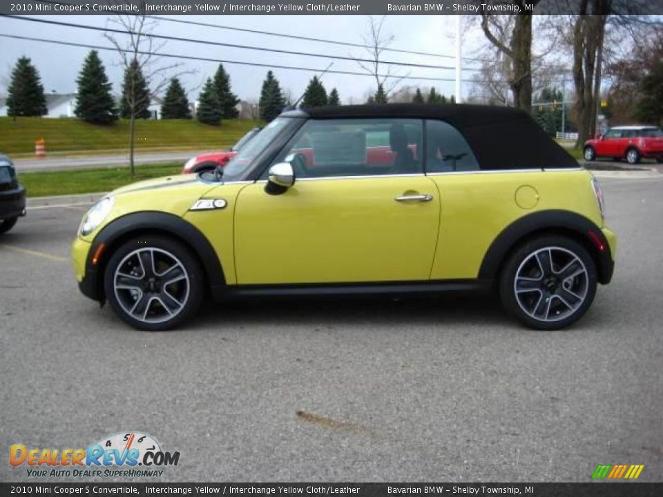 2010 Mini Cooper S Convertible Interchange Yellow / Interchange Yellow Cloth/Leather Photo #2