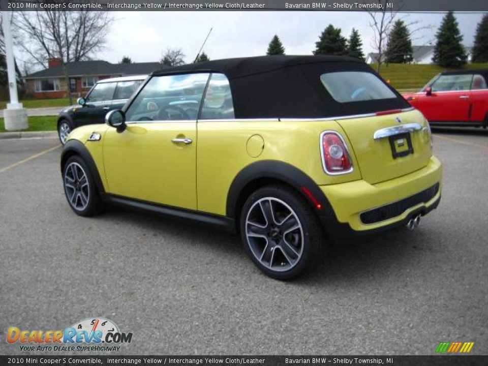 2010 Mini Cooper S Convertible Interchange Yellow / Interchange Yellow Cloth/Leather Photo #3