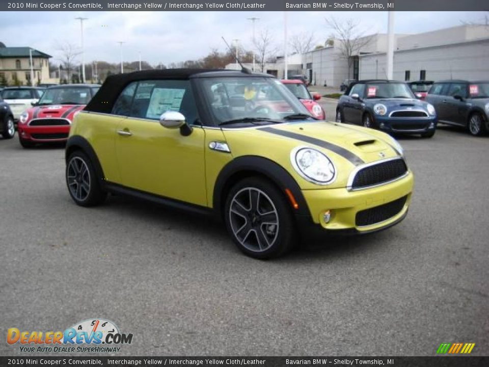 2010 Mini Cooper S Convertible Interchange Yellow / Interchange Yellow Cloth/Leather Photo #7