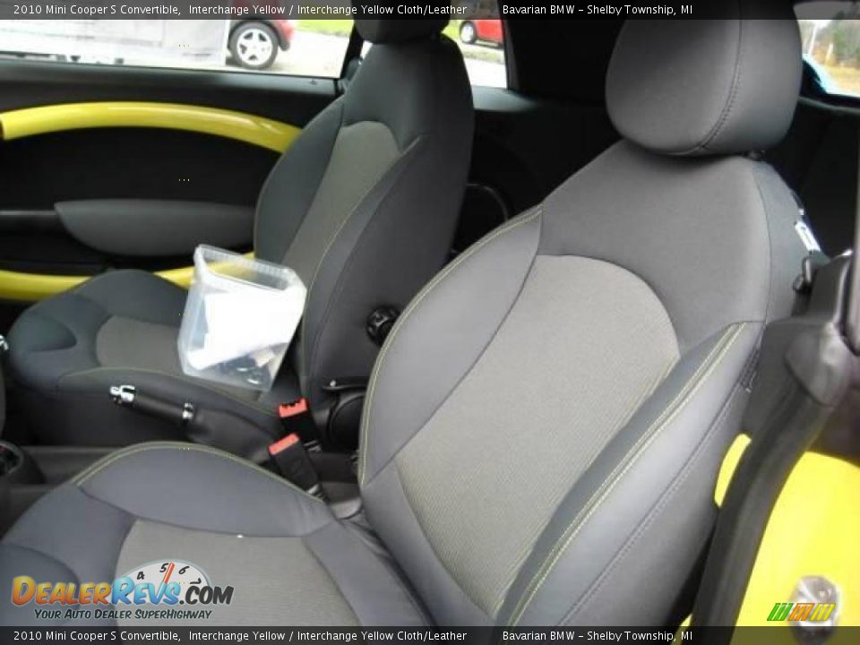 2010 Mini Cooper S Convertible Interchange Yellow / Interchange Yellow Cloth/Leather Photo #11