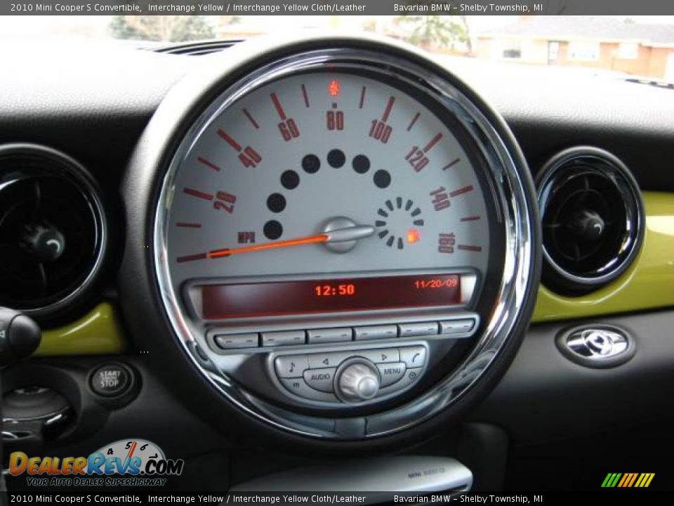 2010 Mini Cooper S Convertible Interchange Yellow / Interchange Yellow Cloth/Leather Photo #14
