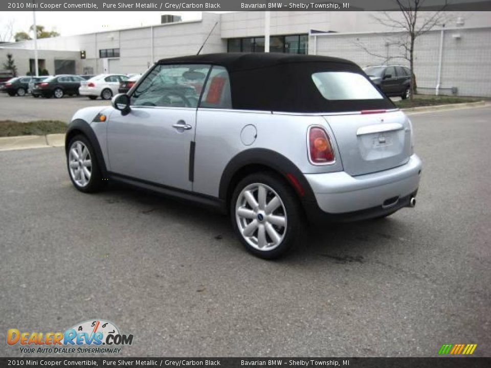 2010 Mini Cooper Convertible Pure Silver Metallic / Grey/Carbon Black Photo #3
