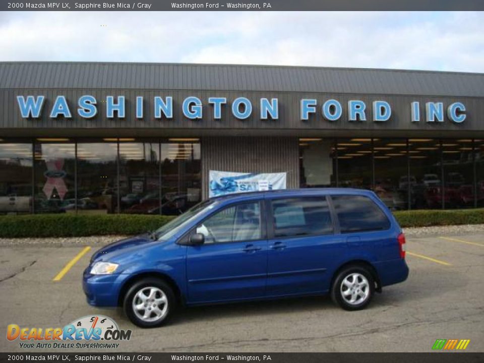 2000 Mazda MPV LX Sapphire Blue Mica / Gray Photo #1